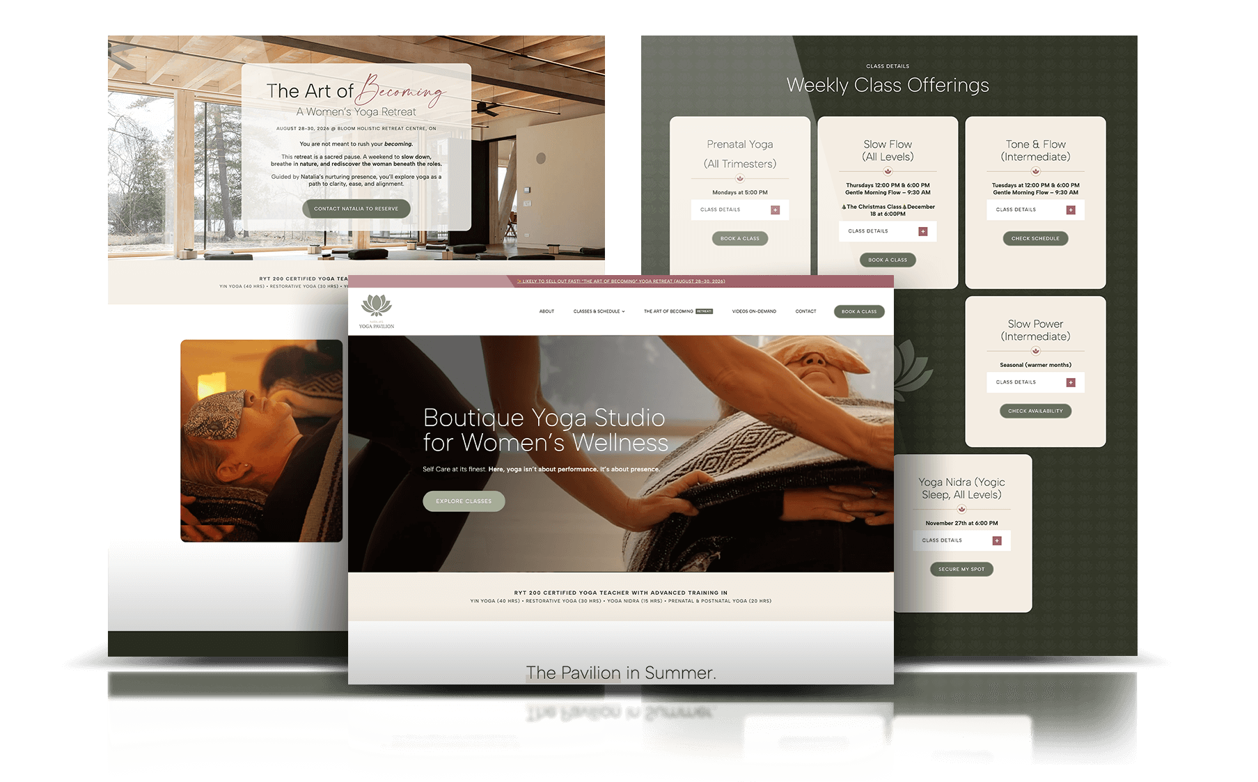 Natalia’s Yoga Pavilion website design Natalia's Yoga Pavilion website design