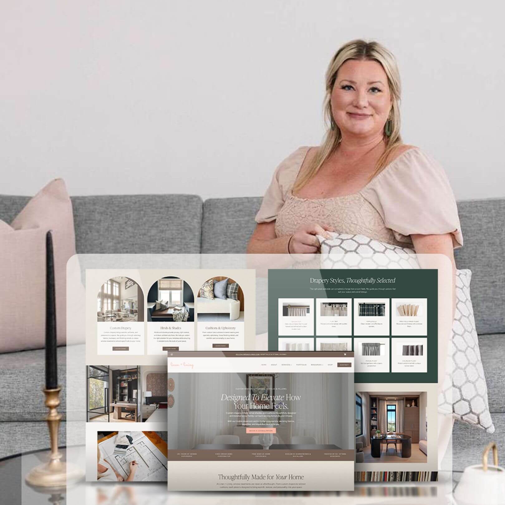 Linen & Lining website design